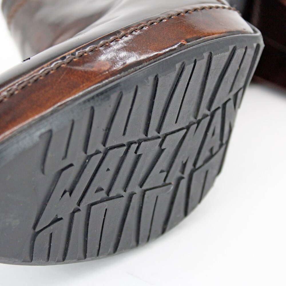 Stuart Weitzman Patent Leather Brown High Heel Platform Mules: Size US 10 D - Picture 3 of 7